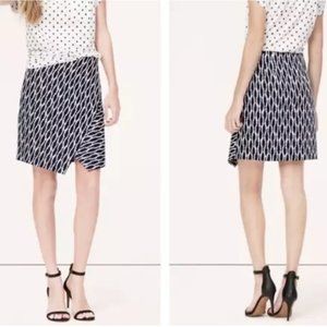 Ann Taylor Loft mini Faux wrap skirt PETITE SMALL